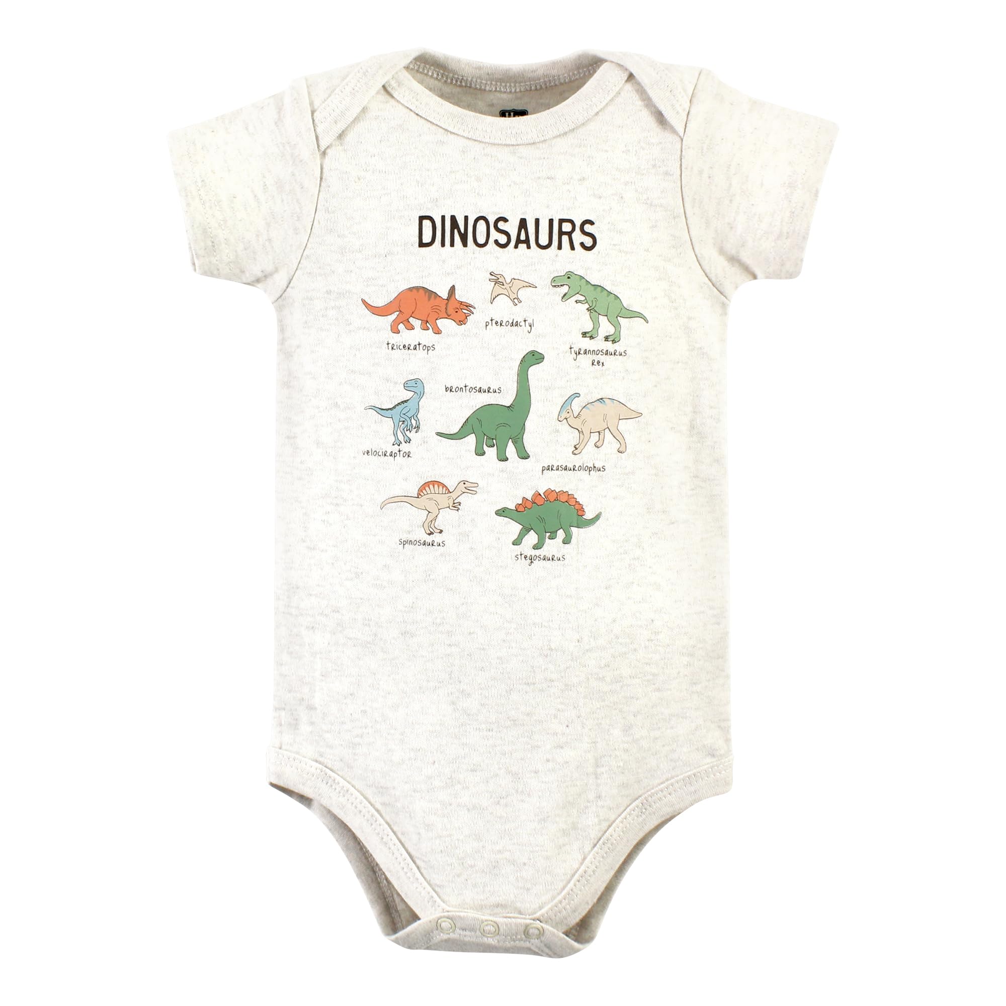Hudson Baby Bodis unisex de algodón para bebé, paquete de 5 aventuras de dinosaurios, 12-18 meses, paquete de 5 aventuras de dinosaurios, 12-18 meses, Dinosaur Adventures - Paquete de 5, 12-18 Months