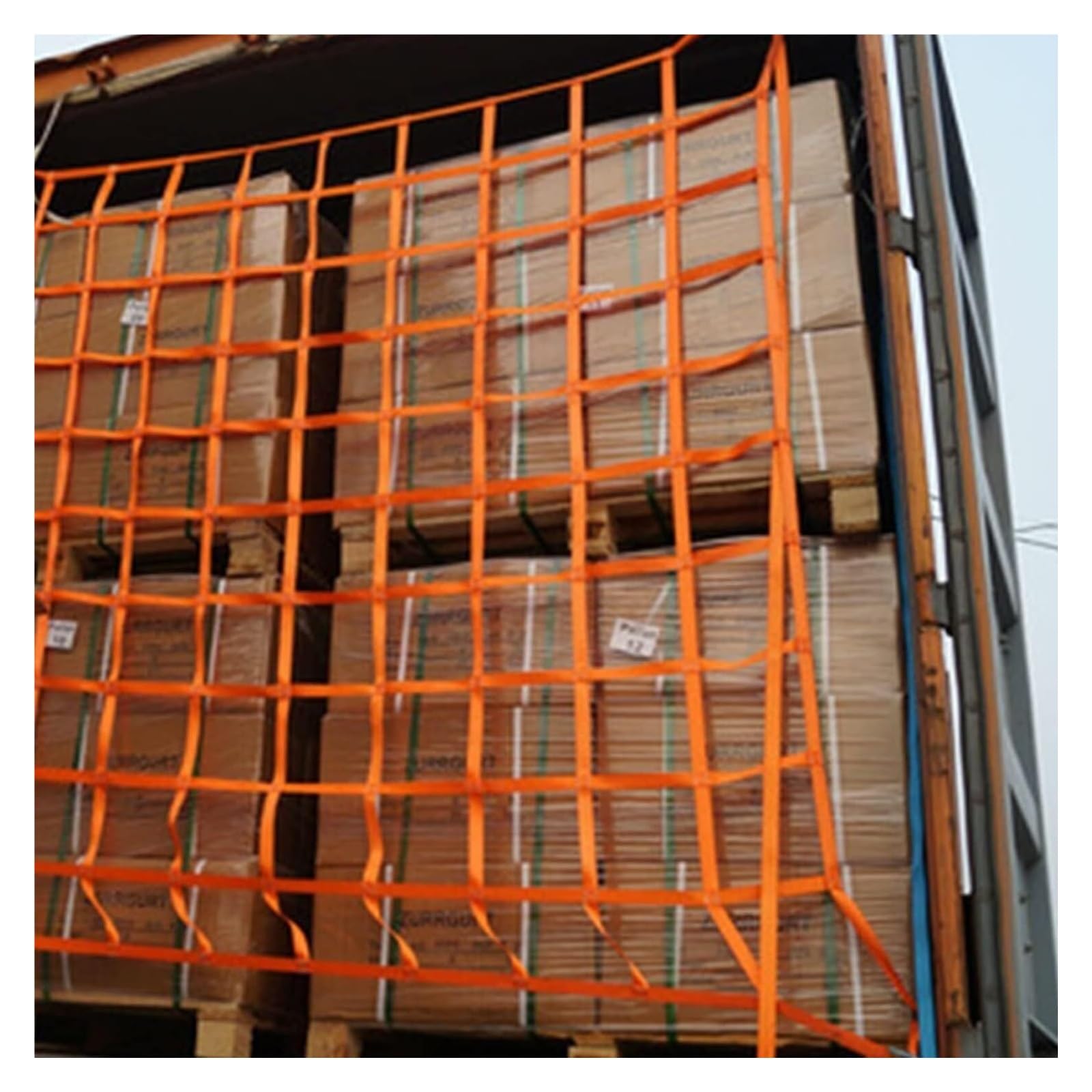 Rete di Sollevamento per carichi Pesanti da 1,5x1,5 m - Imbracatura in Nylon Resistente con Maglia da 10 cm, capacità di carico di 2,5 t per Un Trasporto Sicuro su Camion e soluzioni di soll