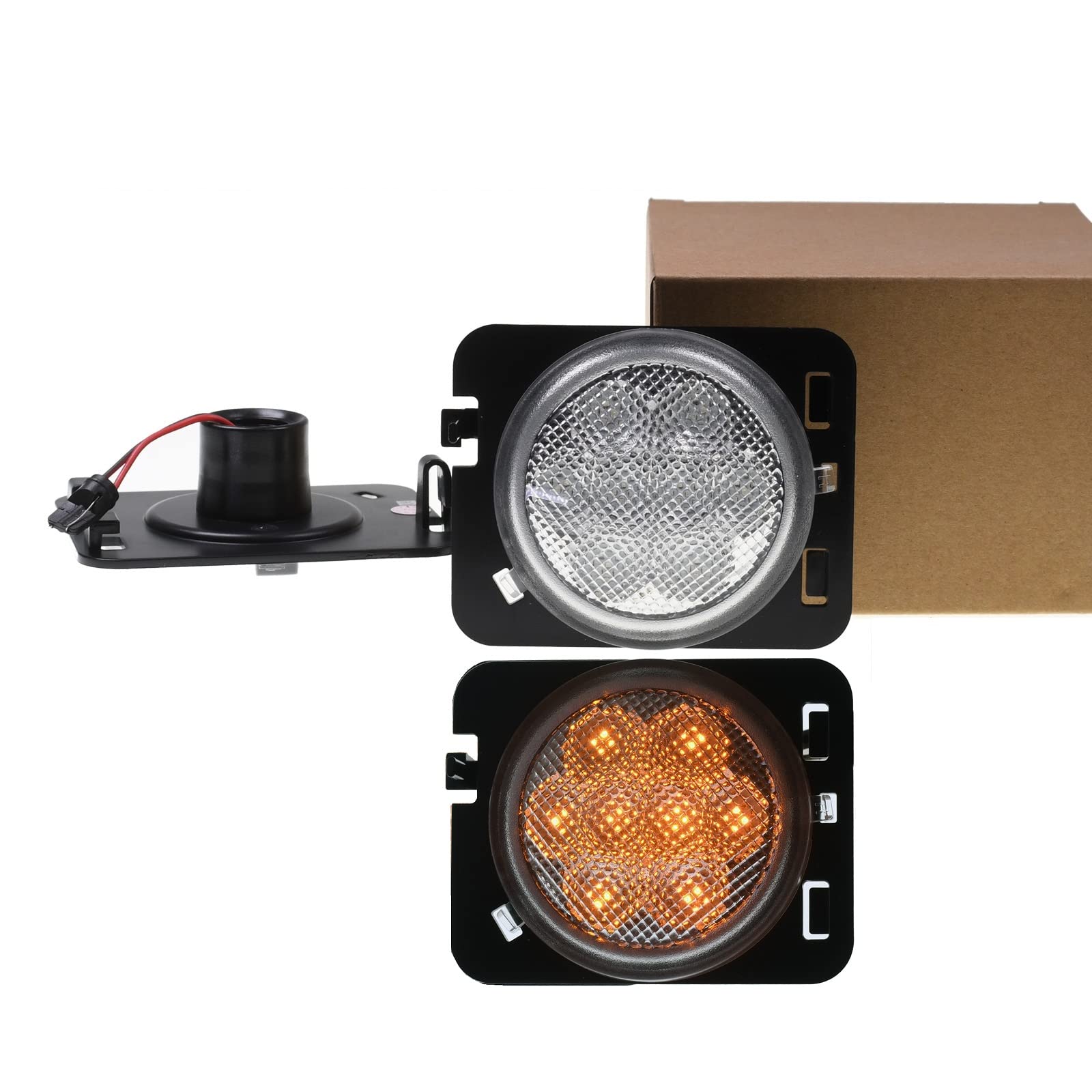 VINSTAR 2X Seitenblinker LED Kotflügel Blinker kompatibel mit J Wrangler JK 2007-2015