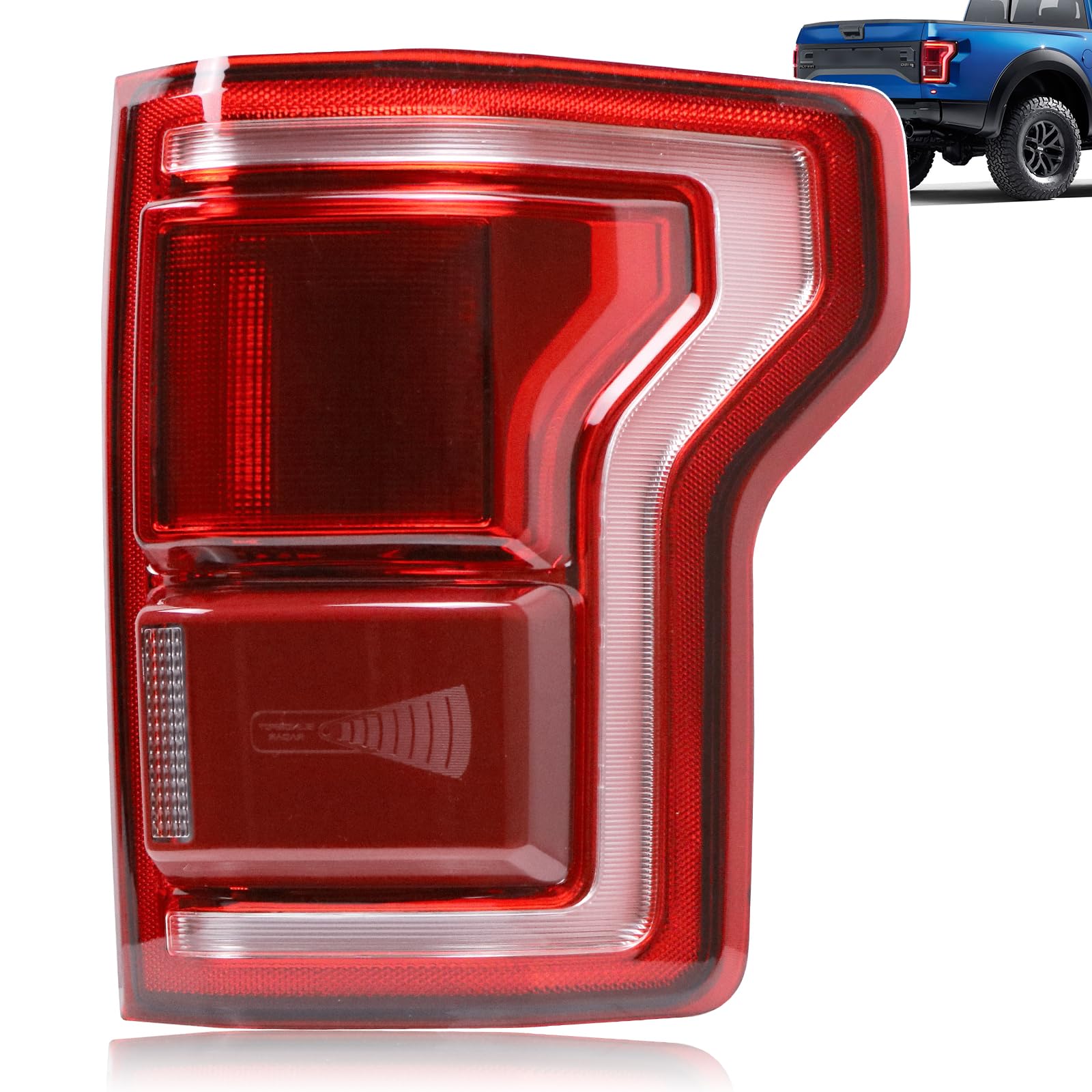 Photo 1 of Nakuuly LED Tail Light with Blind Spot Compatible With Ford F150 2015 2016 2017 Right Passenger Side Taillight Rear Brake Lamp Signal Assembly # ?HL3Z13404D (Module NOT Included)