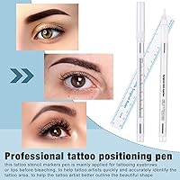 Vista 7 de Rotulador Microblading de 8 piezas con regla de papel, marcador de piel, maquillaje permanente, posición, herramientas de marcado de posición, lápiz