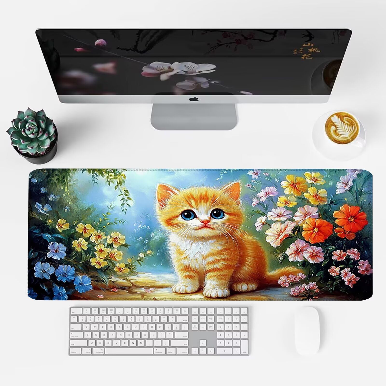 Duża podkładka pod mysz XXL 150 x 80 cm, podkładka pod mysz antypoślizgowa gumowa podstawa ze zszytymi krawędziami, ergonomiczna podkładka pod mysz do biura akcesoria na biurko klawiatura do laptopa