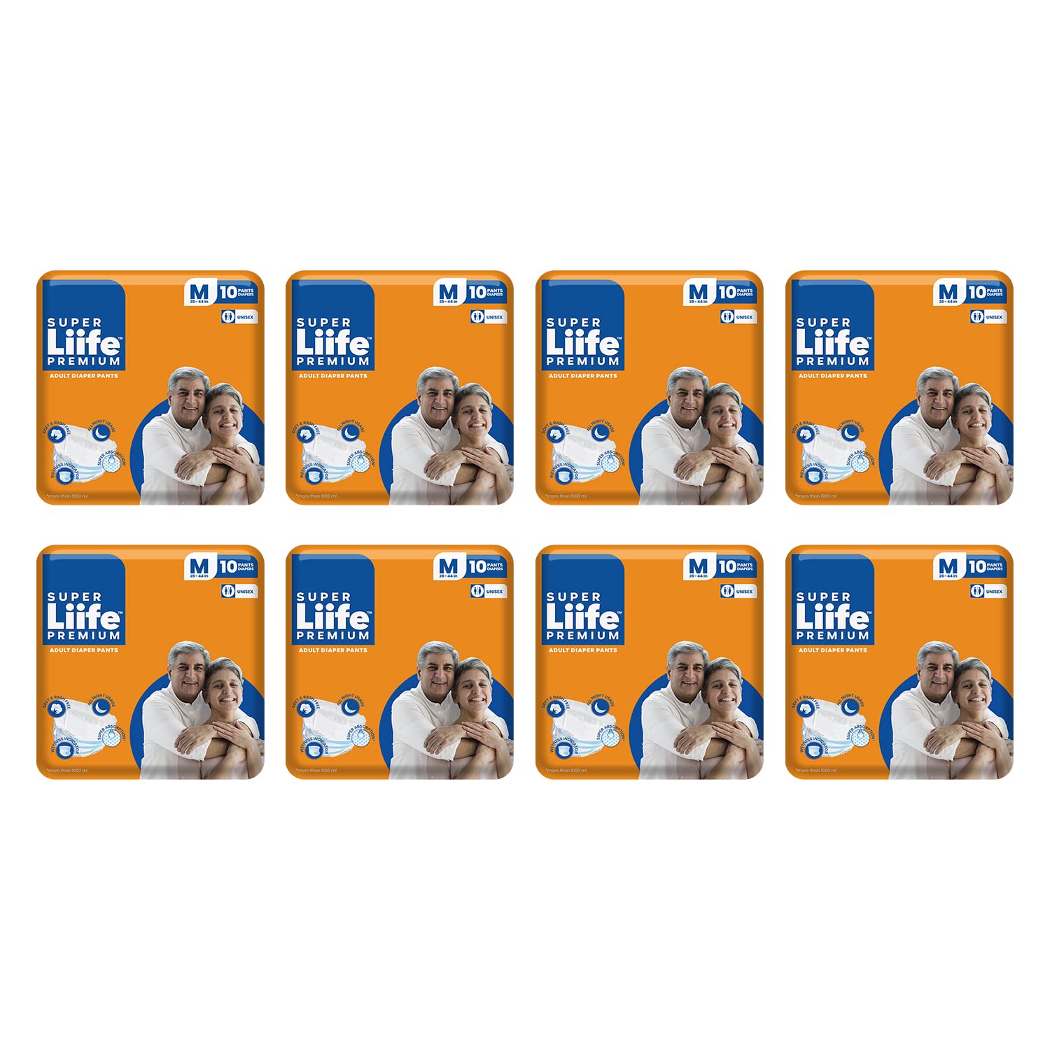 Super Liife Soft and Rash Free Premium Adult Diaper Pants for Unisex with Wetness Indicator | All Night Usage | Super Absorbent - 80 Count (Medium) (71-111 cm | 24-44 Inches) (B0B9753BYG) Amazon Price History, Amazon Price Tracker