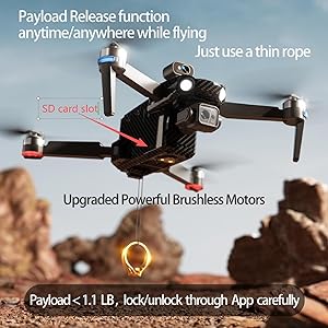 Bingchat Upgraded Professional Drones with Camera for Adults 4K HD, Anti-shake 3 Axis Gimbal, 360 Obstacle Avoidance, Payload Release, Tablet Touch Screen Controller, Up to 5 Miles Range, 84 Minutes Two Batteries, Time-lapse, Follow Me, Rainproof, GPS Safe Height Auto Return