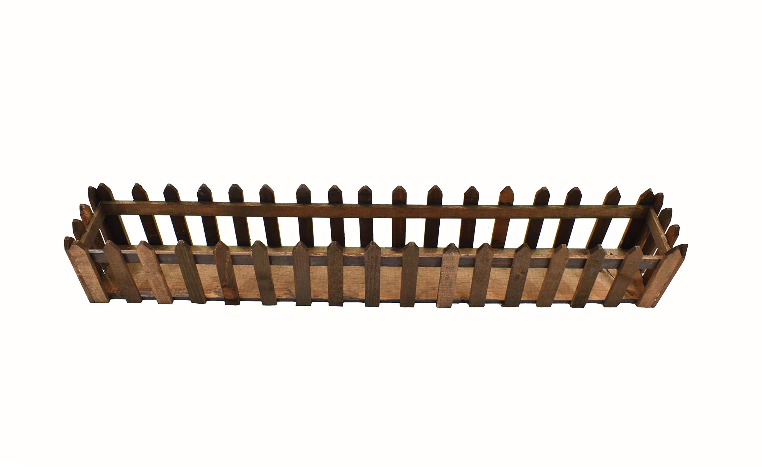 YataiNatural Wooden Fence For Artificial Plants Flowers Box Home Garden Decoration