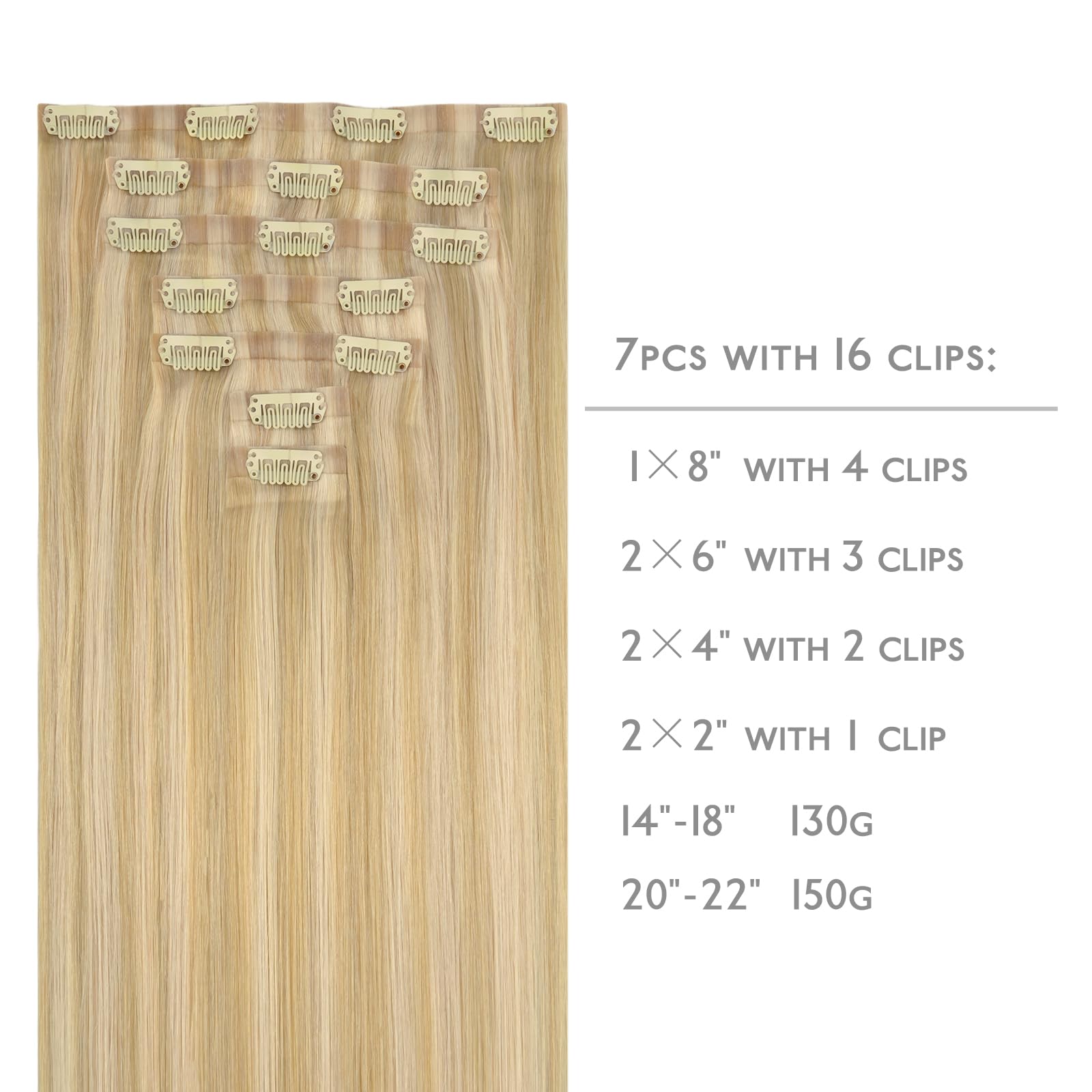 WENNALIFE Clip in Hair Extensions Human Hair 16 Inch 120g 7pcs Dark Brown Hair Extensions Clip in for Women Real Human Hair Double Weft Rallonge Cheveux Humain Extension Real Hair Extensions — view 39