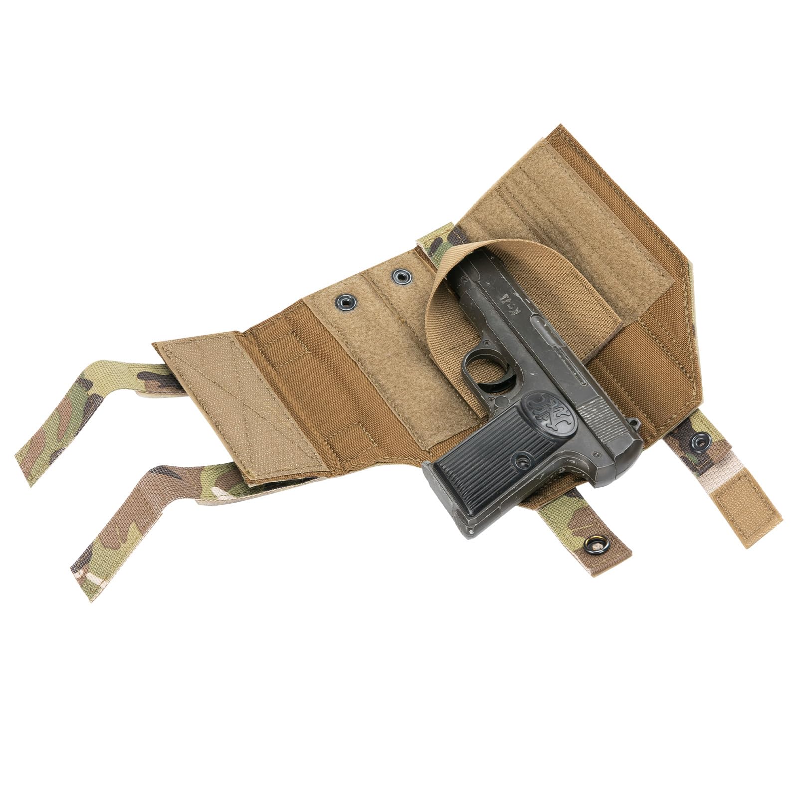 EXCELENTE Elite Spanker Funda táctica para Pistolas de Zurdos para M1911 Glock 17 G18 G19 G26 G34 XD-45acp CZ P-10C Funda Molle(MC)