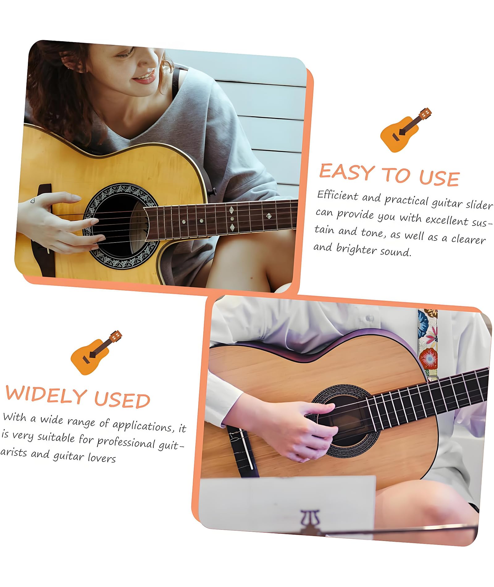Guitar Slide,Guitar Finger Cap,Guitar Finger Picks,Durable Accessory For Enhancing Music Expression In Rock And Blues Performances,Suitable For Studio Recording And Live Performances - Image 4 thumbnail