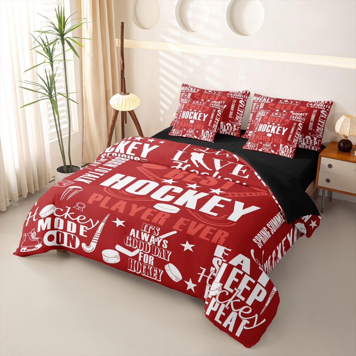 Homewish Feldhockey Bettwäsche Set 7teilig 220x240