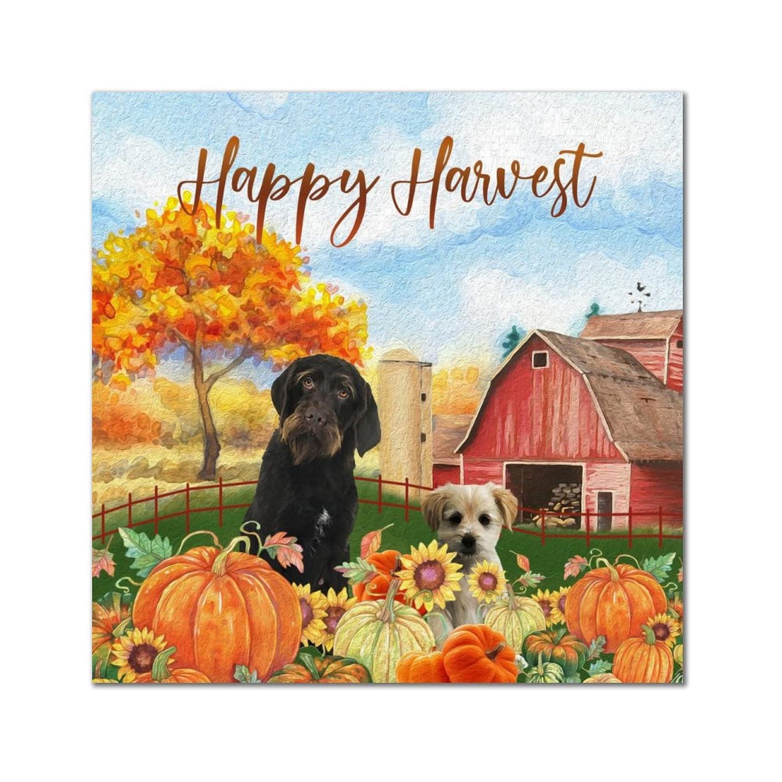 Plaque murale Boston Terrier en bois pour célébrer l'amour des chiens et la magie de l'automne