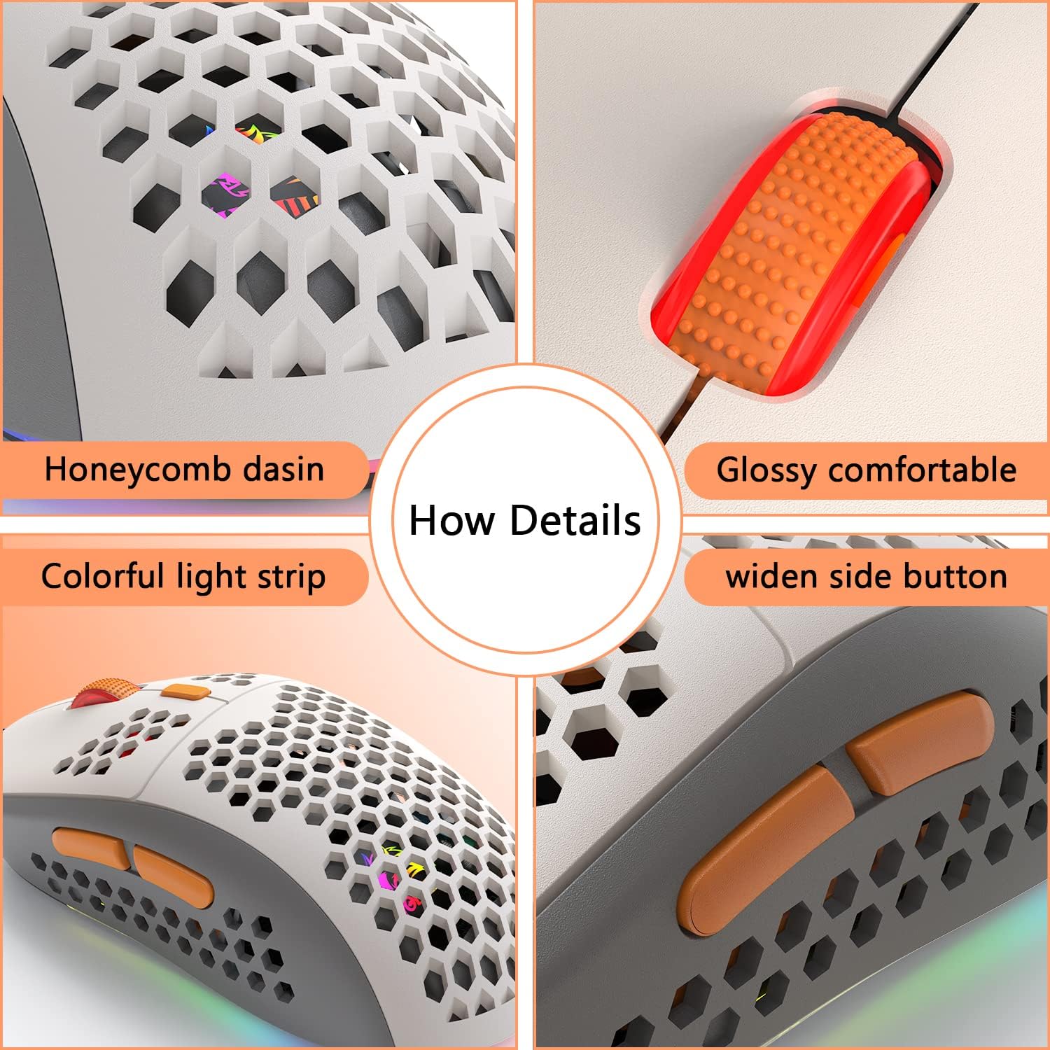 Diagram showing 6 adjustable DPI levels (800-6400) and 4 polling rates for the KUIYN 383 PRO M8 mouse