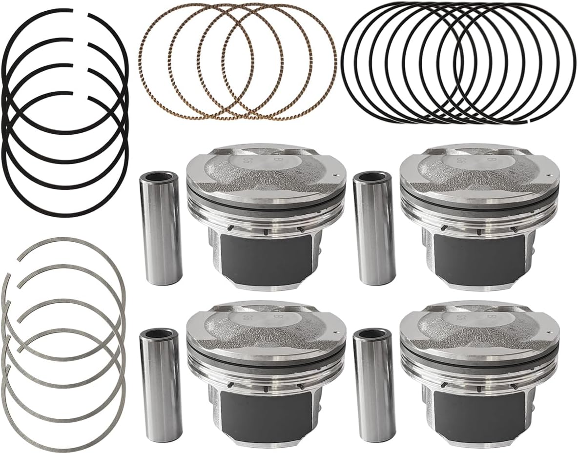 Oversize +0.50MM Engine Piston Ring Set Kit Compatible with 2012-2017 Hyundai Veloster Accent Kia Rio 1.6L, Replace 23041-2B600, 23041-2B610, 23041-2B620