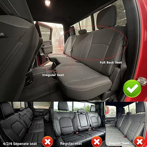 Miniatura 10 de AOMSAZTO Fundas de asiento personalizadas para Toyota Tundra 2022, 2023, 2024, CrewMax y doble cabina, juego completo de fundas de asiento de cuero