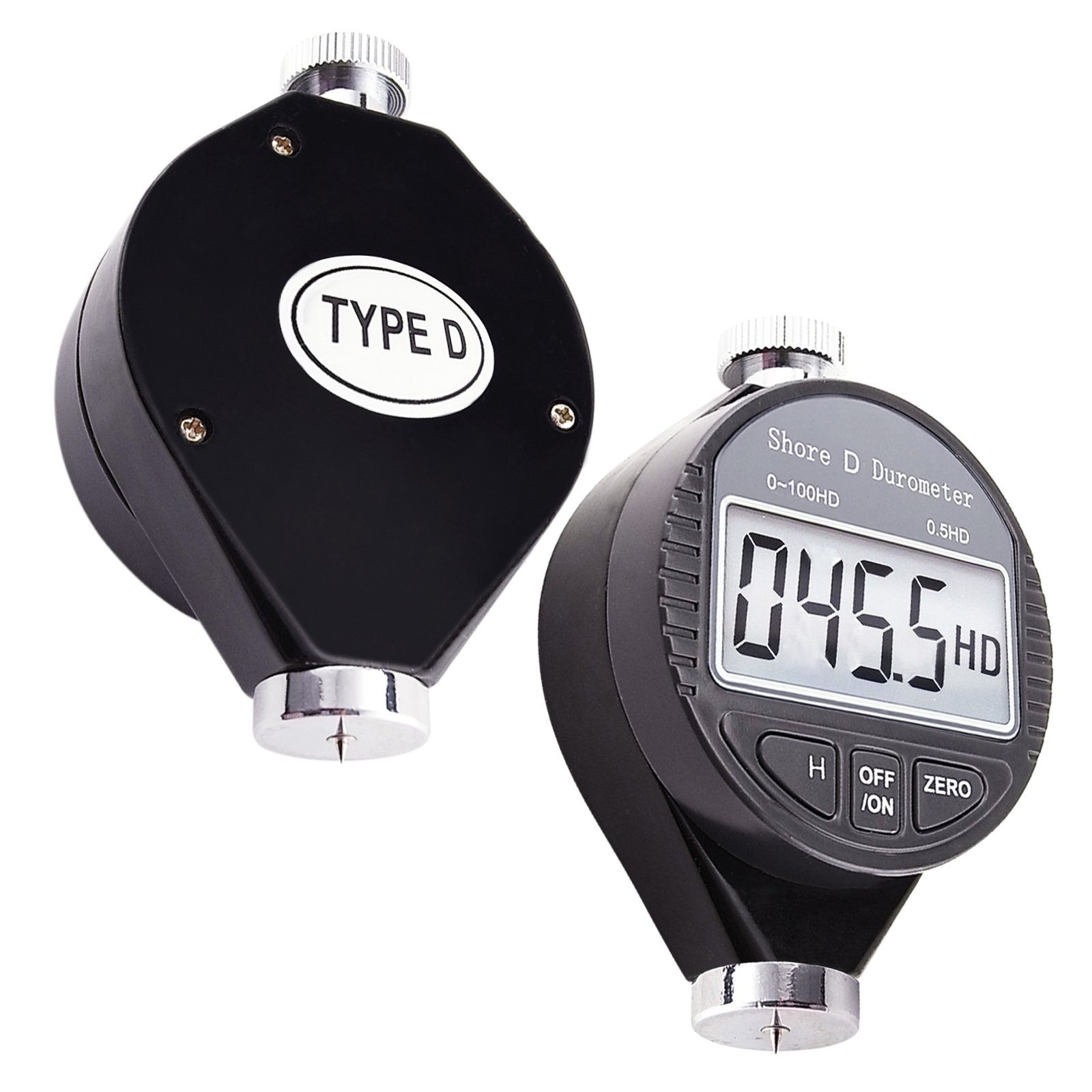 0-100hd Shore D Dureté Duromètre Duromètre Numérique Échelle Pour Le Caoutchouc, Pneu, Plastique, Plastique Thermique, Revêtement De Sol, Boule De Bowling Avec Grand Écran Lcd