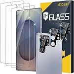 [3 Pack] Screen Protector for Samsung Galaxy S23 Ultra 5G, 3D Curved Full Coverage Soft TPU Film [Support Fingerprint Reader] Scratch-proof [Alignment Tool] Ultra-thin S23 Ultra Screen Protector