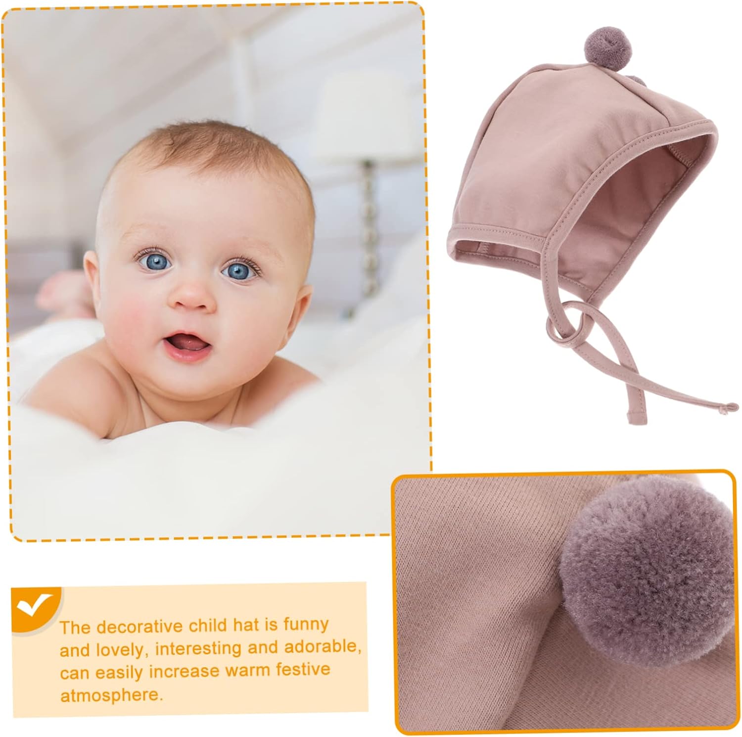 4 Pcs Baby Hat Baby Warm Cap Baby Woolen Cap Toddler Wintercap Boys Hat Newborn Hats for Baby