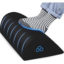 StepLively Foot Rest Ergonomic Pillow for Under Desk at Work, Anti-Fatigue Footrest Support Pillow for Fatigue &amp; Pain Relief, Comfortable for Office Chair, Car Seat &amp; Gaming Chair - Black