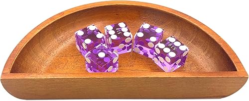 Miniatura 2 de Yuanhe Bandeja de dados para dados de madera - Soporte de madera para dados de casino, bolsa de almacenamiento para mesa de juego de dados