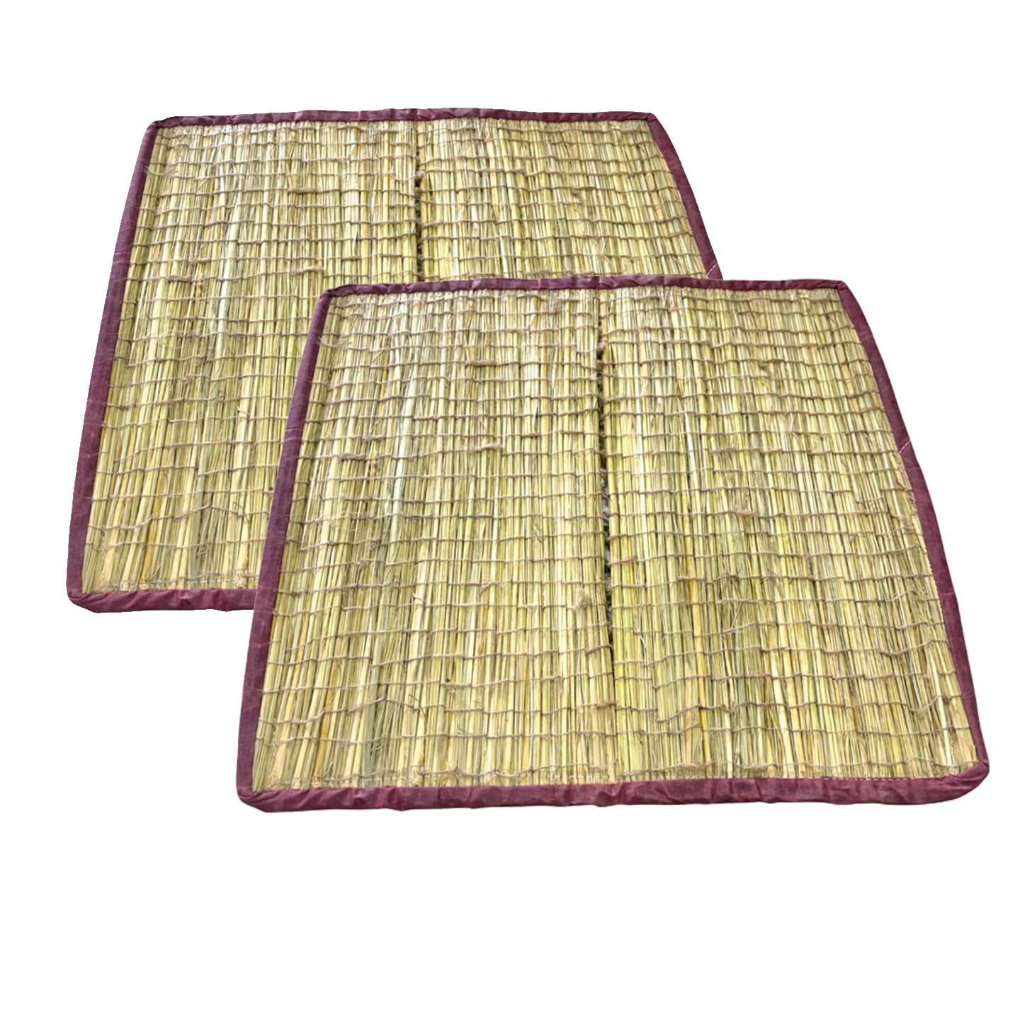 Patitpavan Natural Kusha Grass Aasan for Puja,Mandir, Yoga, Meditation, Pranayam, Natural Foldable Pooja Sitting Chatai, Multi Purpose Mat Size 55 x 61 cm daab aasan (2)-image-8