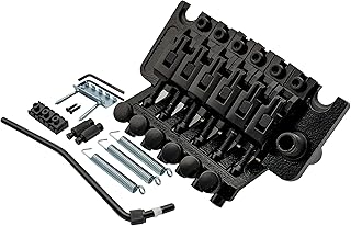 Musiclily Guitar Double Locking Tremolo Bridge for Floyd Rose Style Electric Guitar,Black