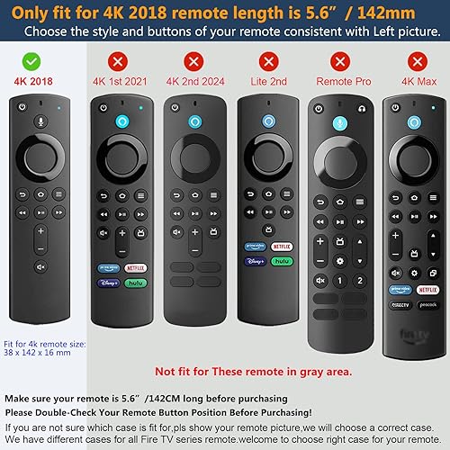 Vista 2 de [Paquete de 2] Funda protectora de silicona compatible con Fire TV Stick 4K Alexa Voice Remote Control, ligera, antideslizante, a prueba de golpes