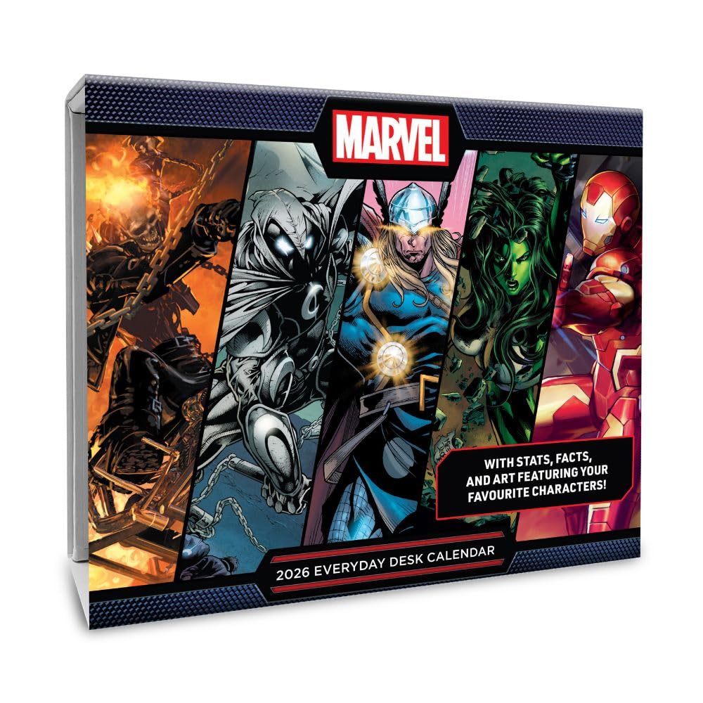 2026 CALENDAR MARVEL PAGE A DAY DESK BLOCK OFFICIAL PRODUCT