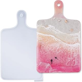 LET'S RESIN Silicone Epoxy Resin Tray Mold - Large Rectangle Serving Board, Cutting Board Shape for Ocean Art, DIY Crafts, Glossy Finish 13x8 Inch