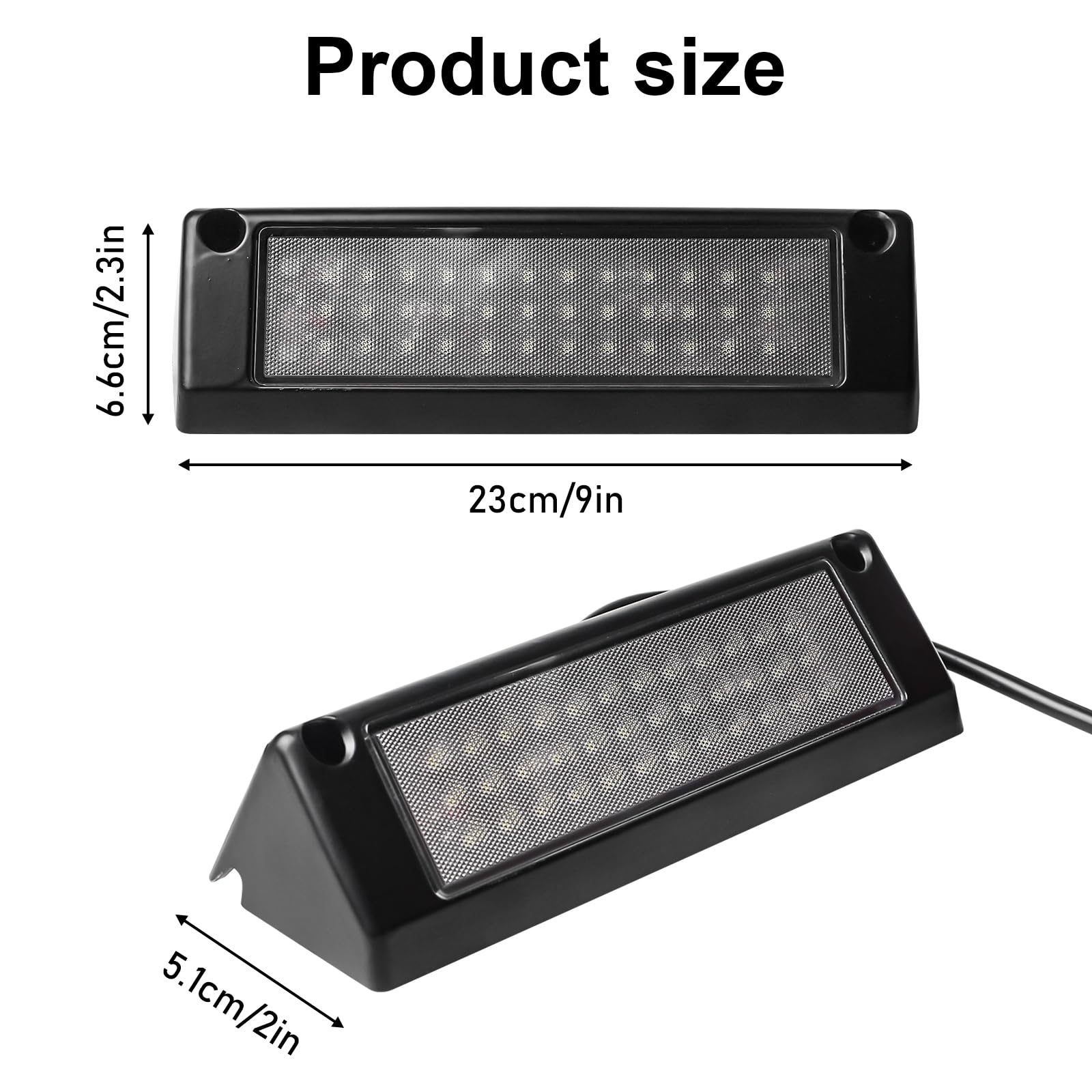 Lampade da 12V per camper, lampada LED per camper esterna, lampade LED da 12 volt per camper esterna, fanale posteriore da 12V per camper 6000K 2000lm IP67 impermeabile per camper, roulotte, roulotte