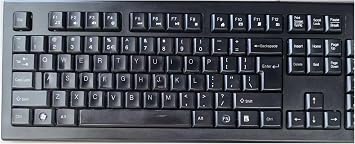 JYKEYMOUT Standard Computer Keyboard, Black