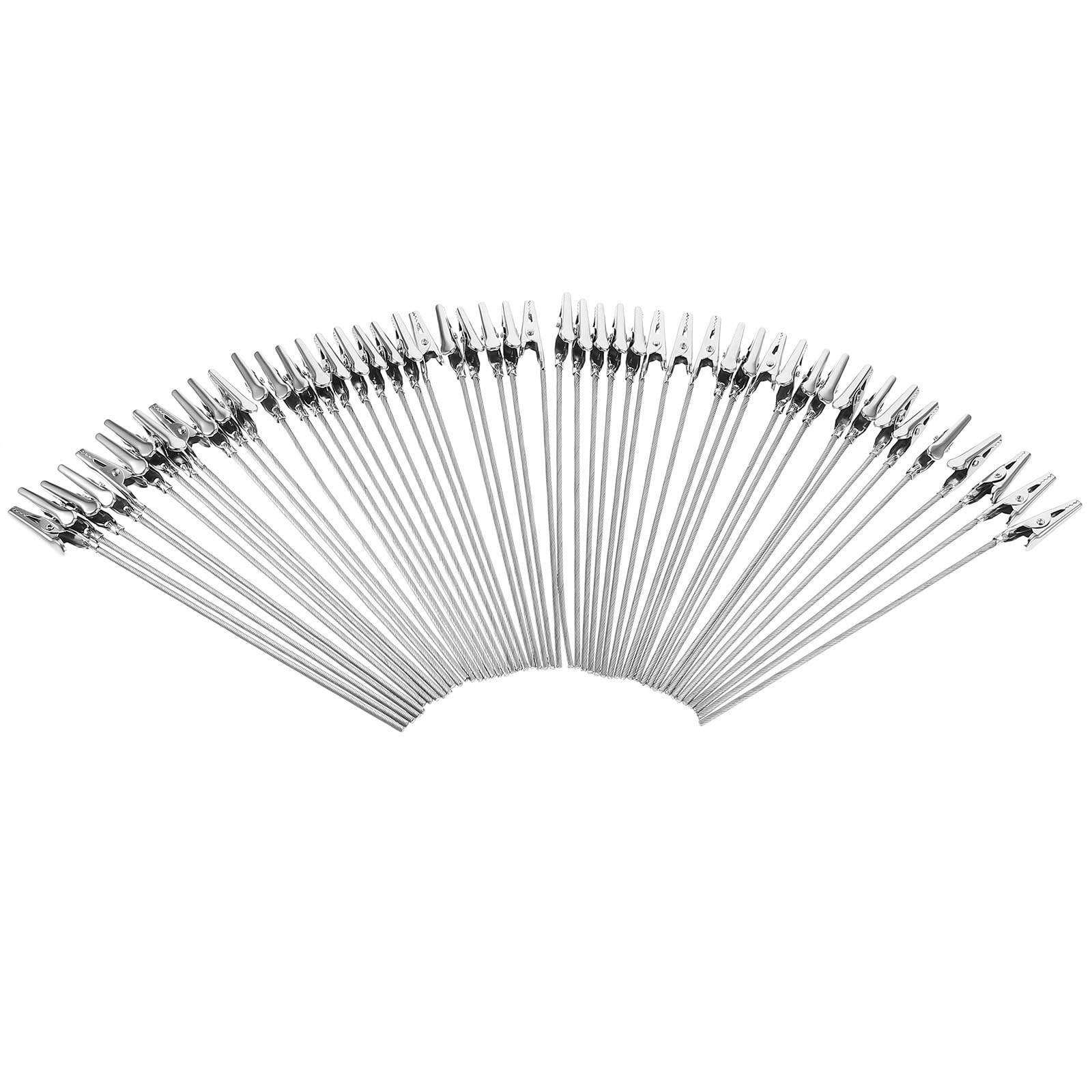 Pinzas de cocodrilo de alambre metálico 15 cm Homoyoyo clips para tarjetas y manualidades 50 ud