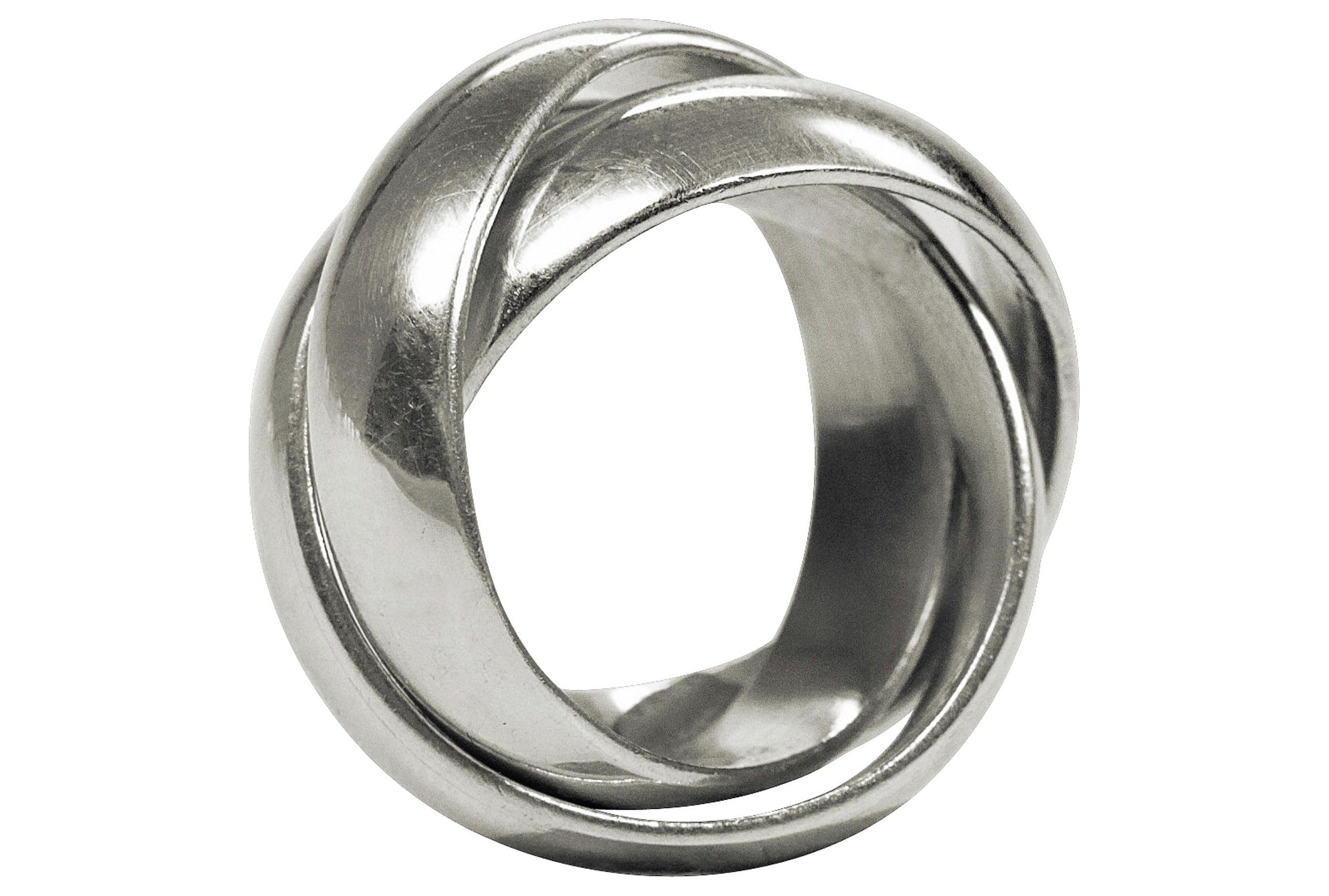 Anillo Pandora Triple Alianza Brillante | Meses Sin Interés