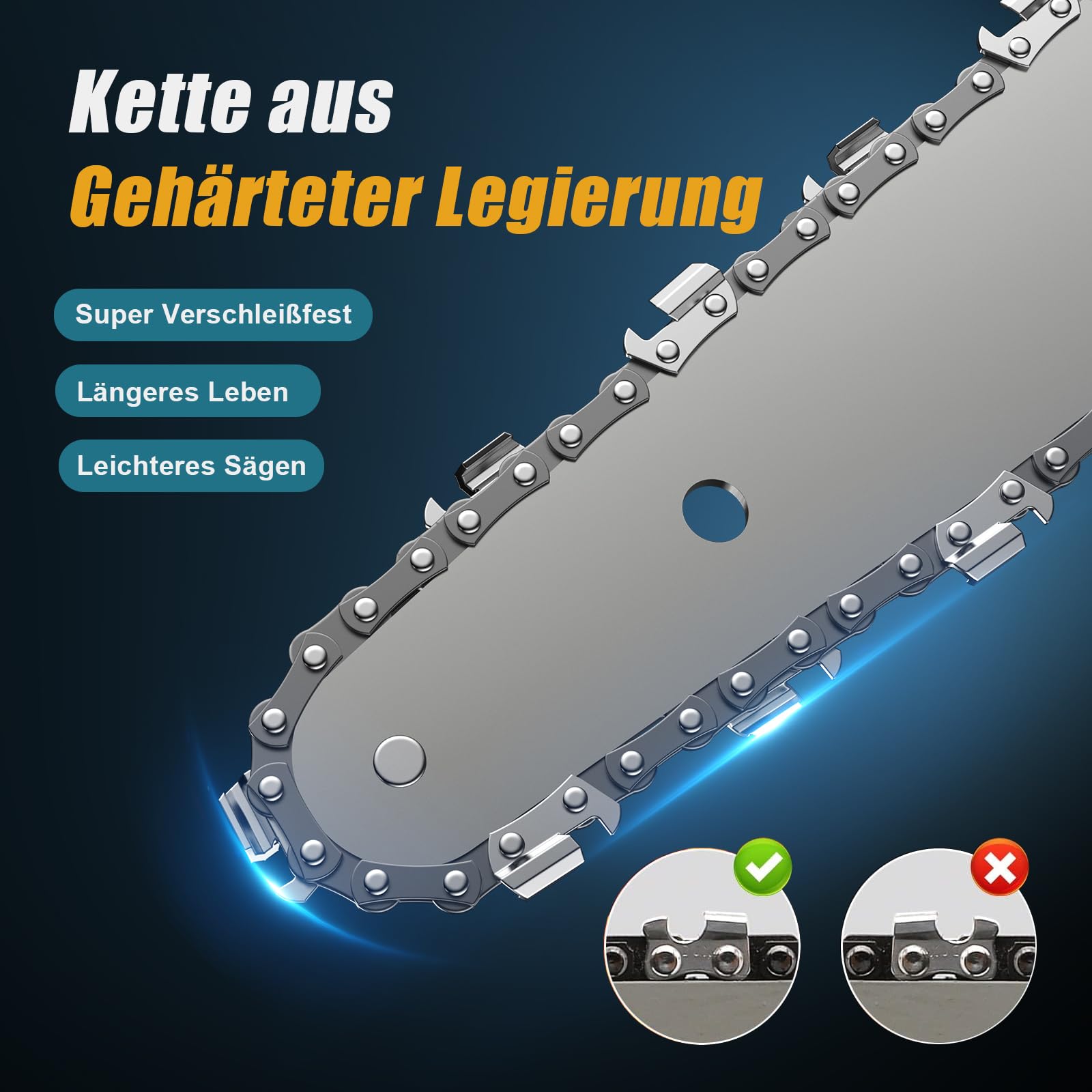 JINDUN Mini Kettensäge mit Akku, 21V 6 Zoll Mini Akku Kettensäge mit Leistungsstarke Motoren und Gehärtete Legierungsketten, 2 Akku und Schnell Ladegerät für Gartenbäumen Astschere Holzschneiden