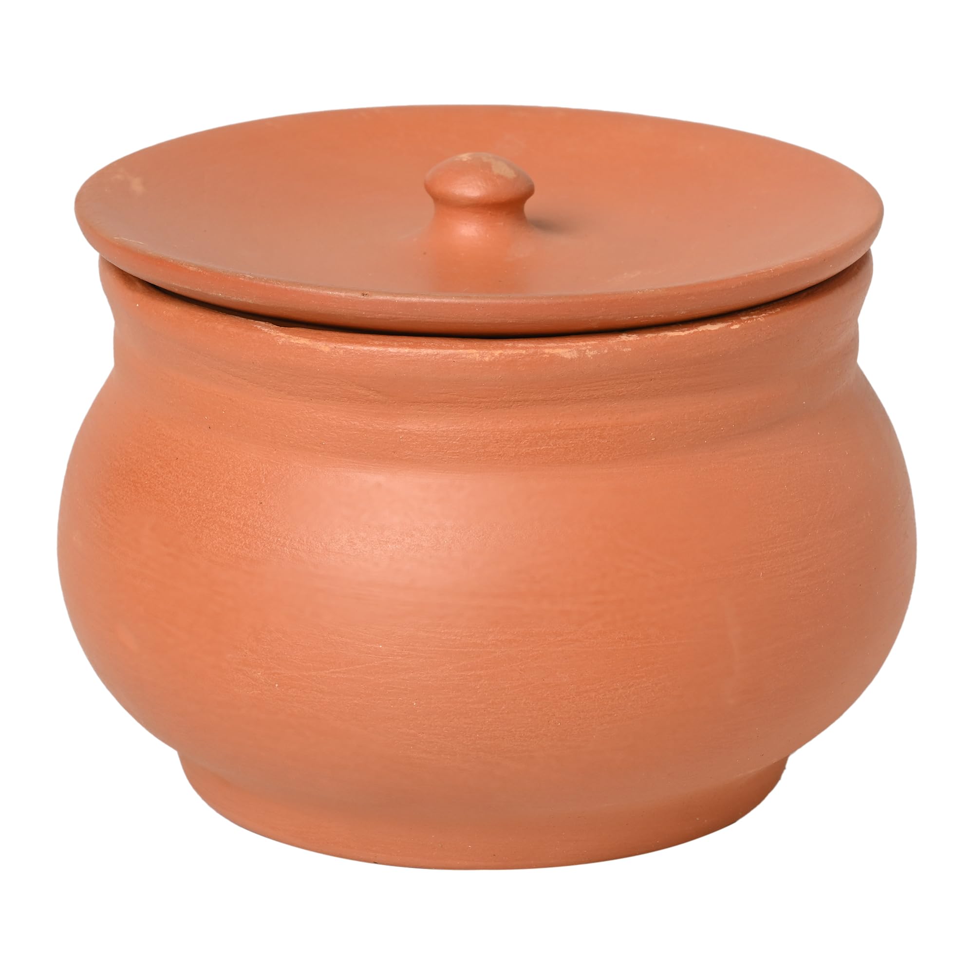 KSI Unglazed Mud Clay Pot for Thick Curd Making | 900ml Natural Clay Handi | Self-Cooling Traditional Mitti Pot for Dahi | Eco-Friendly, Handcrafted Curd Storage Pot