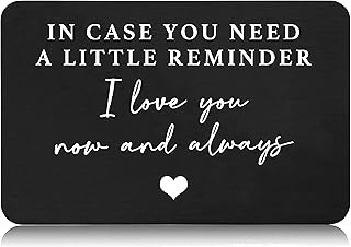 Sentimental Engraved Wallet Insert Card Decor Gift for Boyfriend Husband Hubby Fiancé-In Case You Need A Little Reminder I Love You-Wedding Christmas Valentine’s Day Birthday Gifts for Men Him