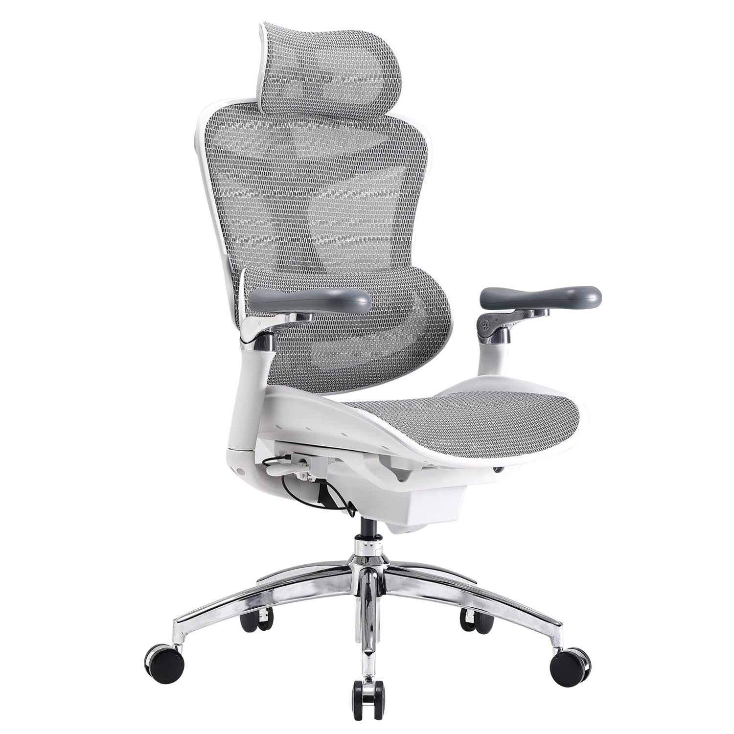 SIHOO 2024 Doro C300 Pro Ergonomic Office Chair with Ultra Soft 6D Armrests, Dynamic Lumbar Support for Home Office Chair, Adjustable Backrest Desk Chair, Swivel Big and Tall Office Chair (White) White-pro2
