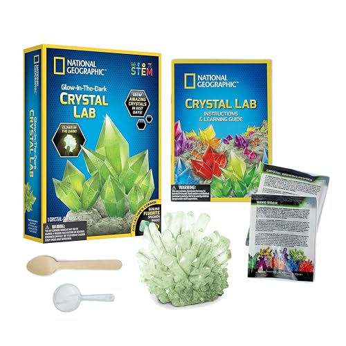 National Geographic Kit de Cultivo de Cristal para niños - Verde - Kit Educativo y científico - Stem