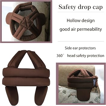 Elderly Head Protection Safety Helmet Anti Fall Impact Shock Protection Hat Soft Breathable Sponge Cap Adjustable Elder Anti Collision Hat Elderly Safety Helmet for Protects Head from Bumps & Bruises