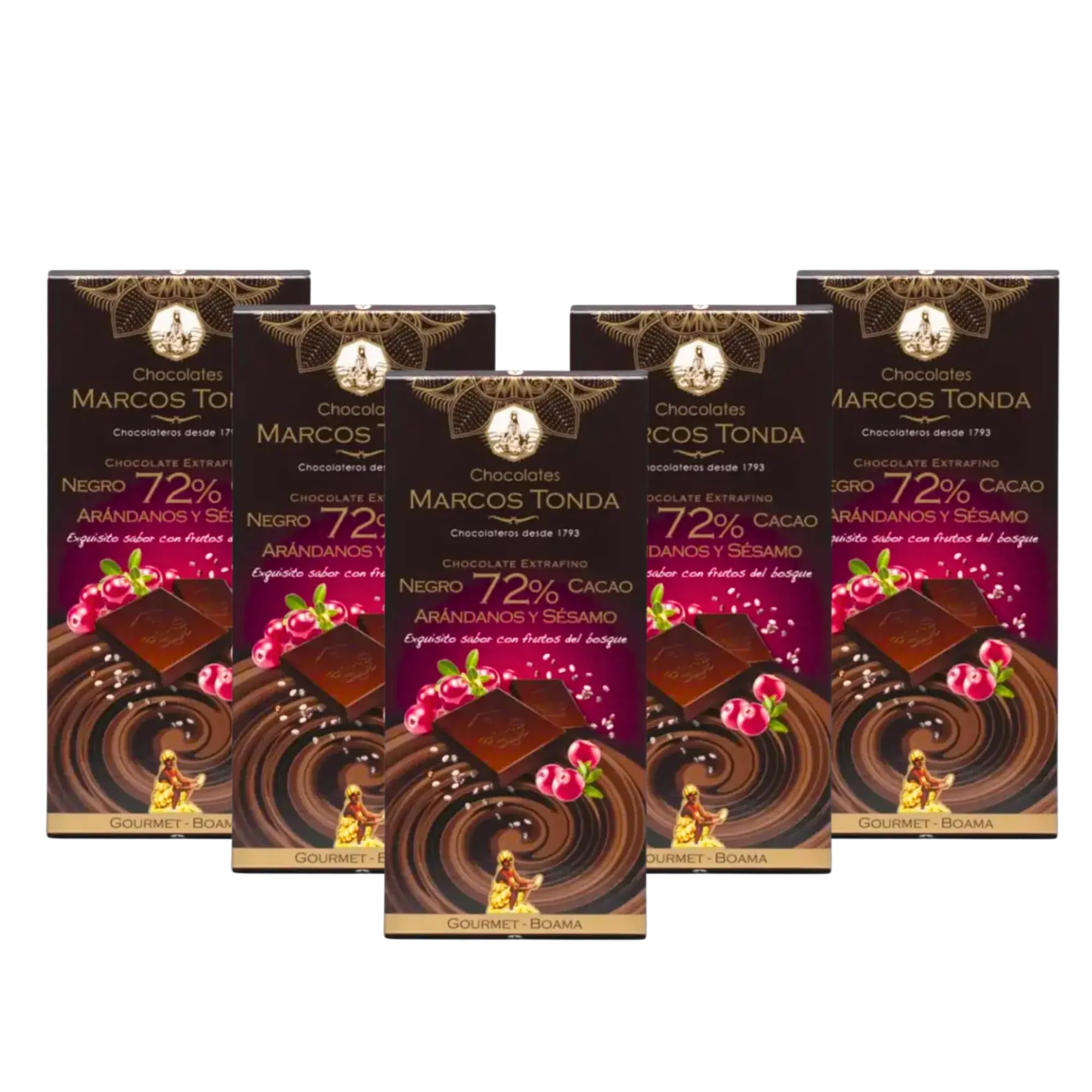 Chocolates Marcos Tonda – Chocolate Gourmet Boama X5 | Chocolate Negro 85% Cacao X5 | Chocolate Sin Azucar Añadido | Chocolates Originales Para Regalar | Desde 1793 — view 11