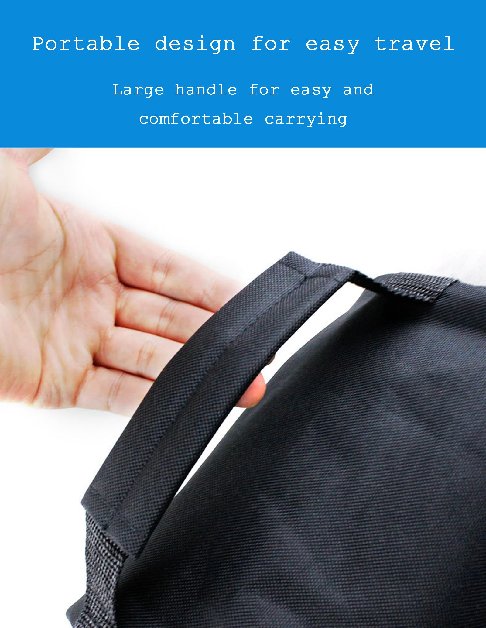 Golfschuhtasche für Männer und Frauen, Sportschuhtasche aus Nylon mit Reißverschluss und 2 Großen Außentaschen für Zubehör für Bälle, Tees und Socken