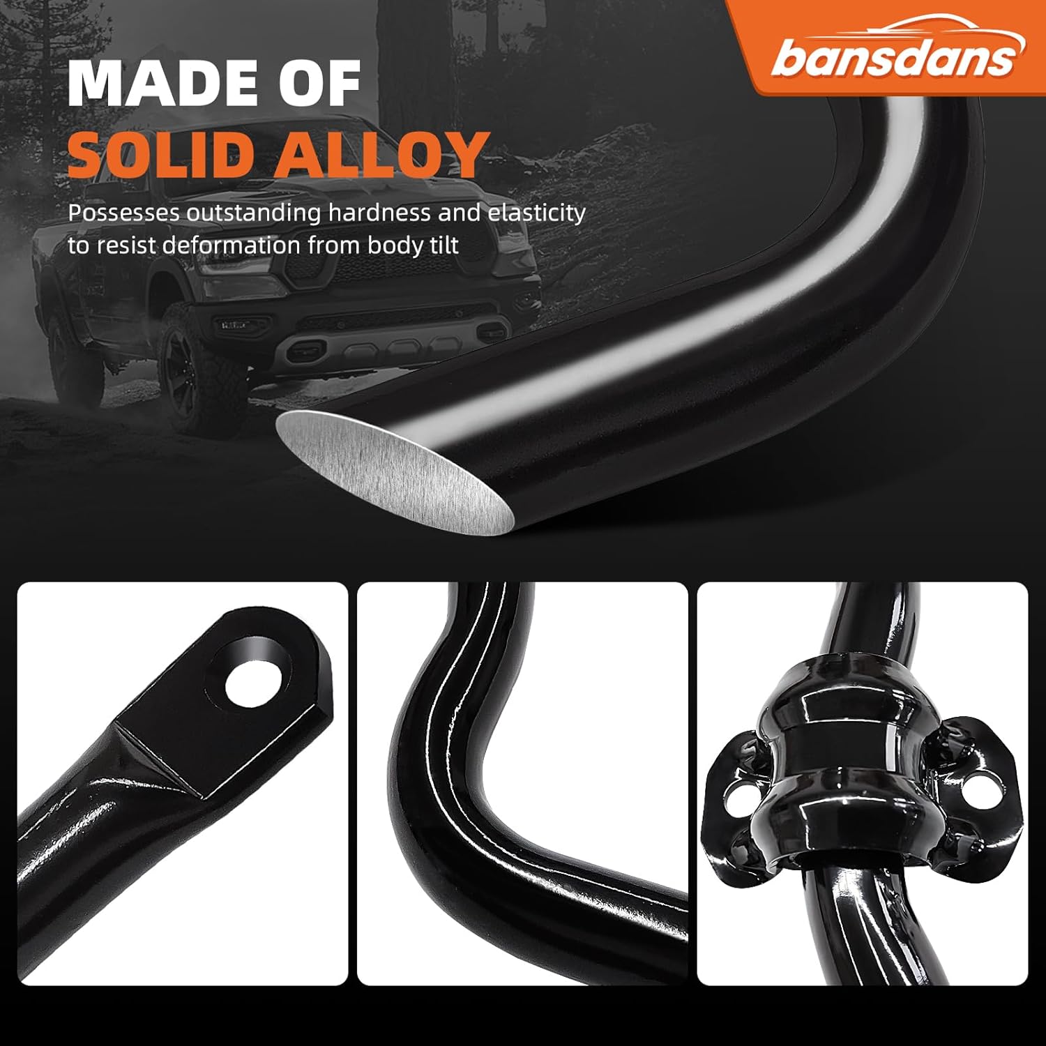 55398938AC Front Stabilizer Bar Kit And K80894 Sway Bar Links Front Sway with PU Bushing Fit for 2009-2010 Dodge Ram 1500, 2011-2018 Ram 1500, 2019-2022 Ram 1500 Classic, OE#55398938AB
