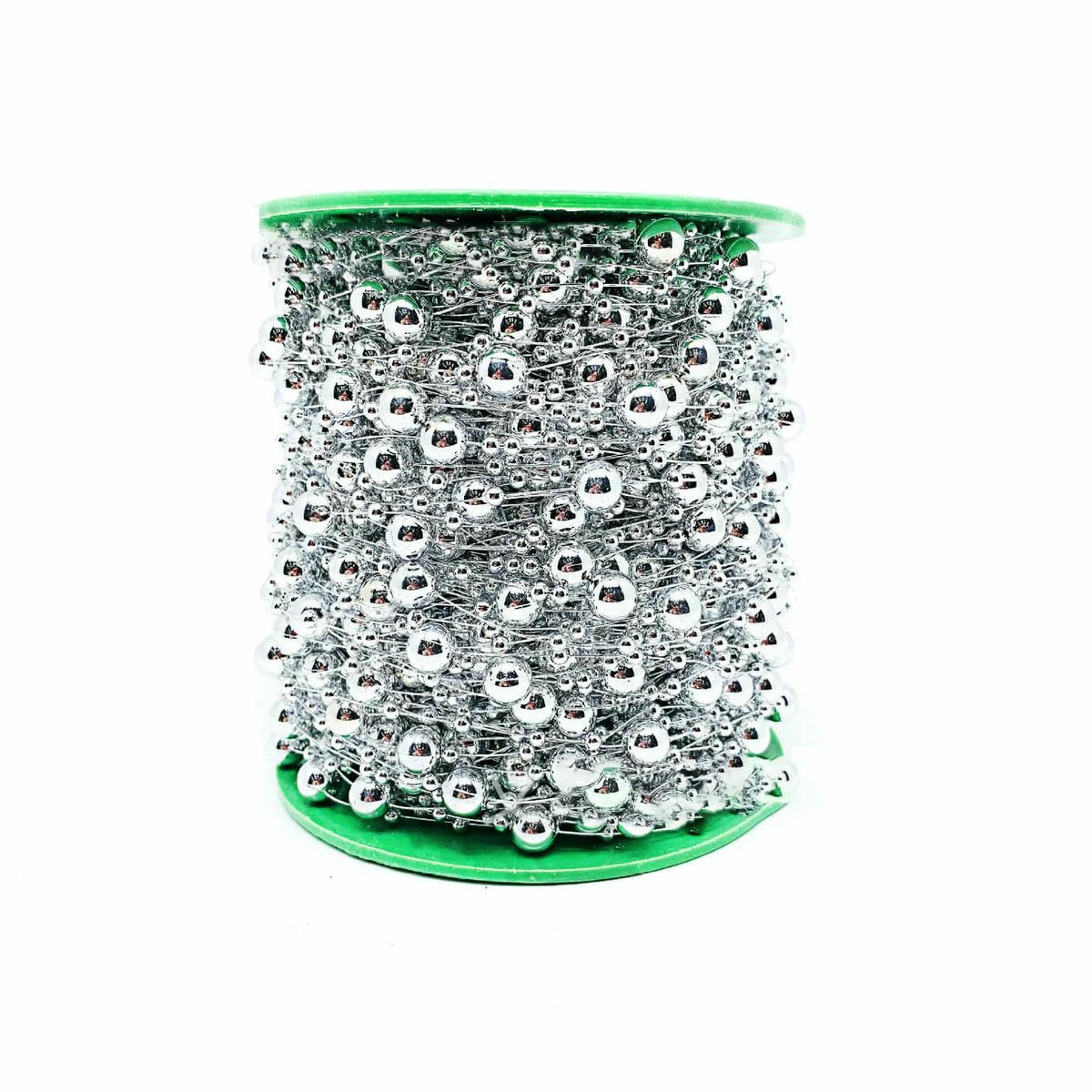 Girlanda z koralików, łańcuch, wstążka, Sztuczne perły koralikowe na wesele, dekoracje DIY, wielokolorowe, różne rozmiary(Sliver,100 METER)