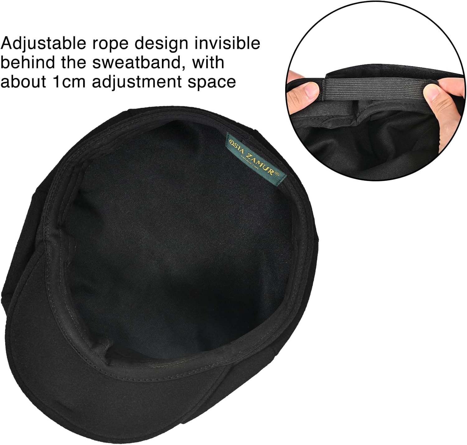 Mens Newsboy Cap High Woolen Tweed Gatsby Hat Ivy Cabbie Flat Golf Cap for Fathers Women Unisex - Image 6