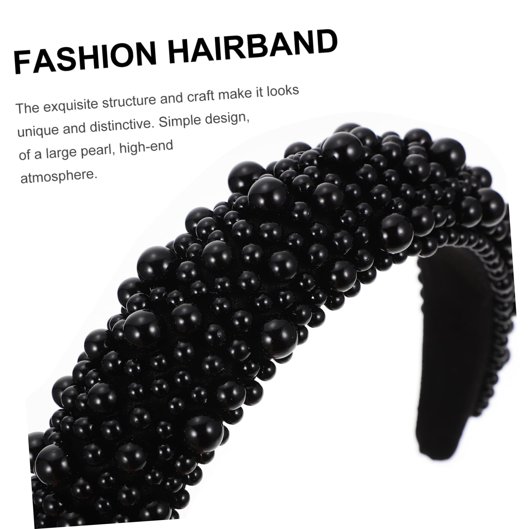 Diadema de Perlas de Espuma Ancha Perlas Grandes, 2 Piezas | Cintillos Pelo Mujer, Diseño Creativo de Perlas para Maquillaje y Adorno Diario