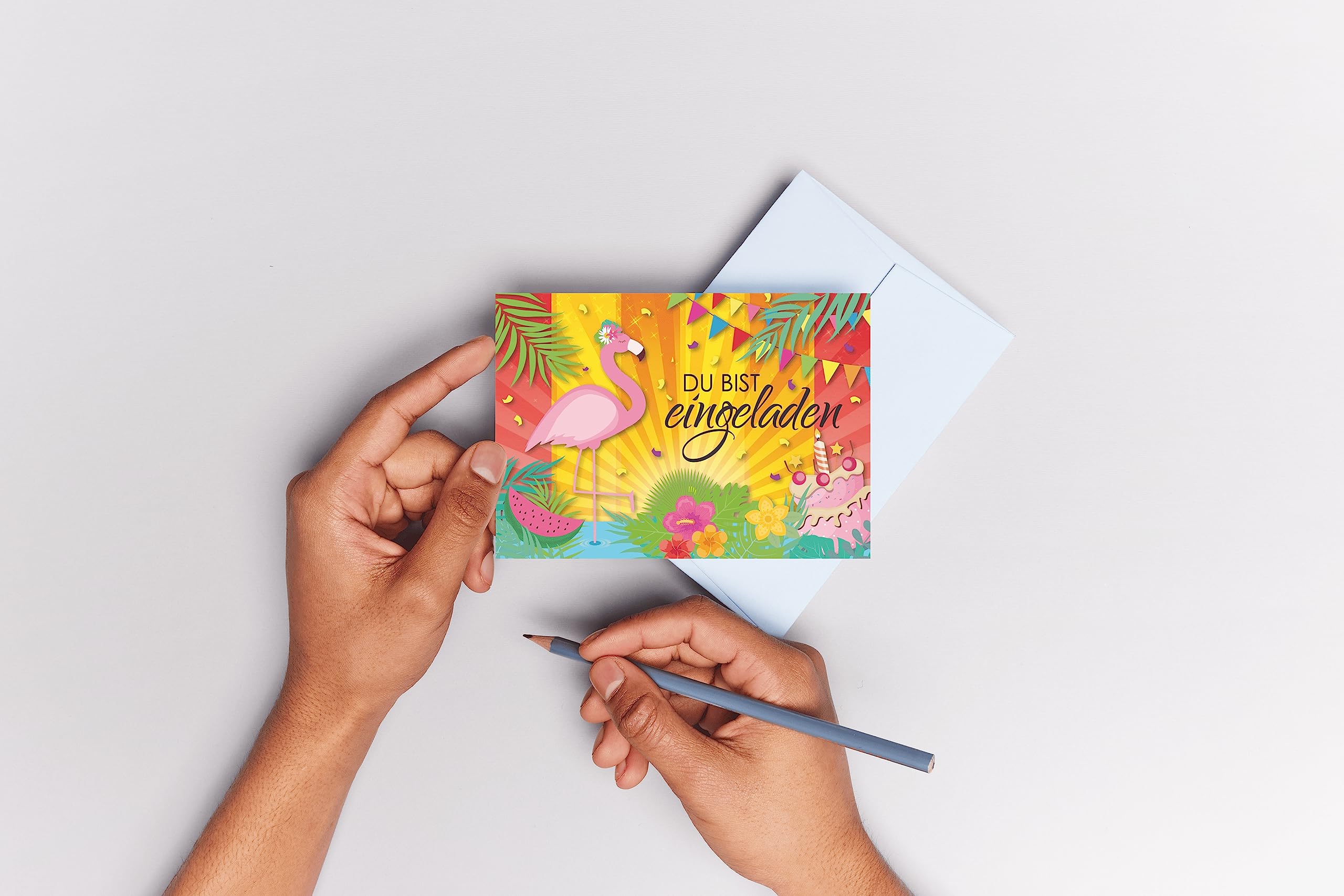 Inviti Compleanno Bambini - Tema GRAFFITI, 10 Pezzi, In Italiano, Stile Colorato - Foto 2