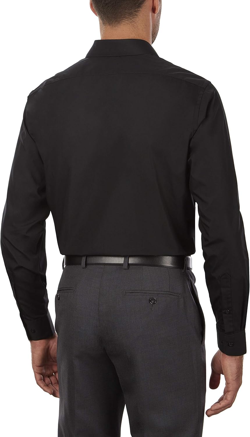 Van Heusen Mens Dress Shirt Regular Fit Poplin Solid