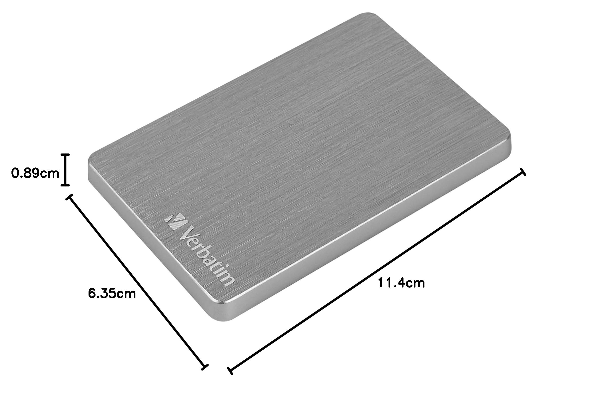 Verbatim Store 'n' Go ALU Slim,1 to, Space Grey, Disque Dur Externe, USB 3.2 GEN 1, Disque Dur Externe en Aluminium, pour Windows & Mac OS X, Disque Dur Portable