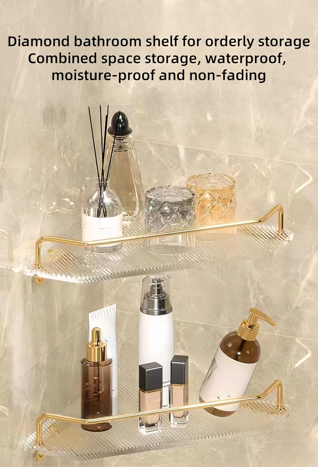 シャワー収納 ドリル不要 フック付きシャワーシェルフ バスルームオーガナイザーシェルフ モダンなミニマリストシャワーシェルフ コーナ