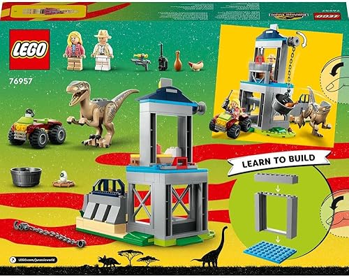 Miniatura 6 de Lego 76957 Jurassic Park Velociraptor Escape Dinosaur Toy para niños, niñas, todos los niños a partir de 4 años, juego con figuras de animales de