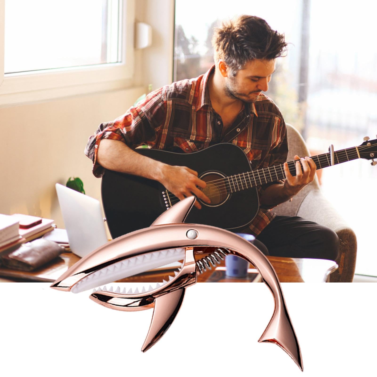 Gitarre Kapodaster Mugig Capo für E-Gitarre Akustik Gitarre Ukulele Aluminiumleg
