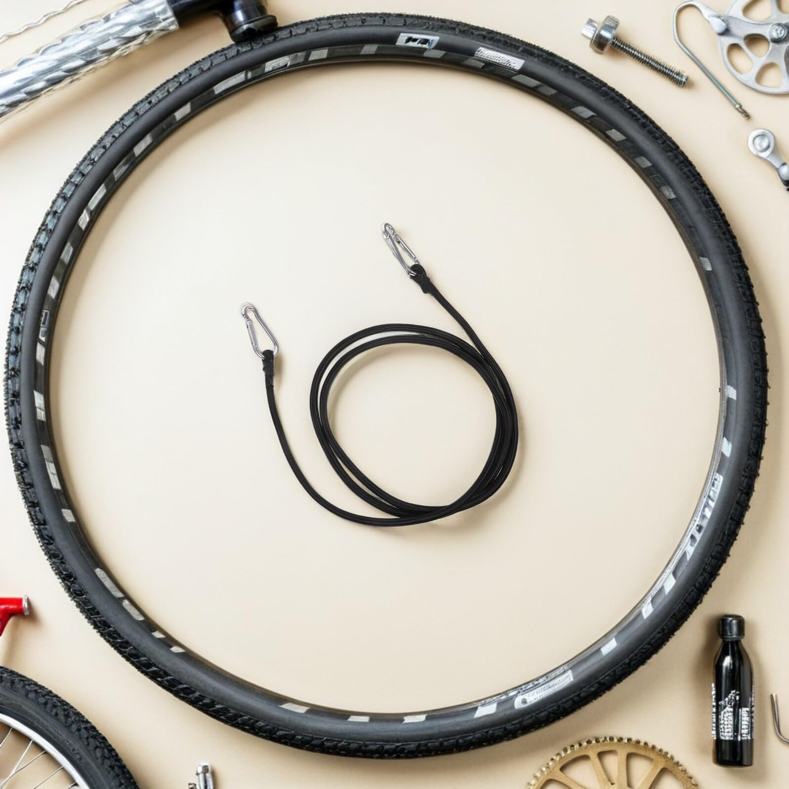 IMIKEYA 4 Pezzi Accessori per Biciclette Cinghie per Portabici Cinghie Elastiche in Gomma per Biciclette Corde Elastiche per Assemblare Moto per Manubrio